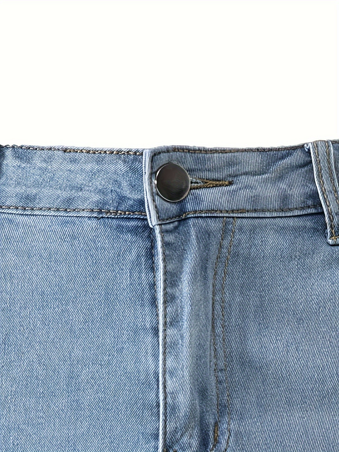 Men's Jeans, Solid Color Multi-Denim Washable, Mid-Rise Cargo Jeans, Fashion Casual Trousers