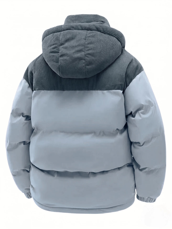 Men’s Thick Padded Winter Jacket – Hooded Warm Coat
