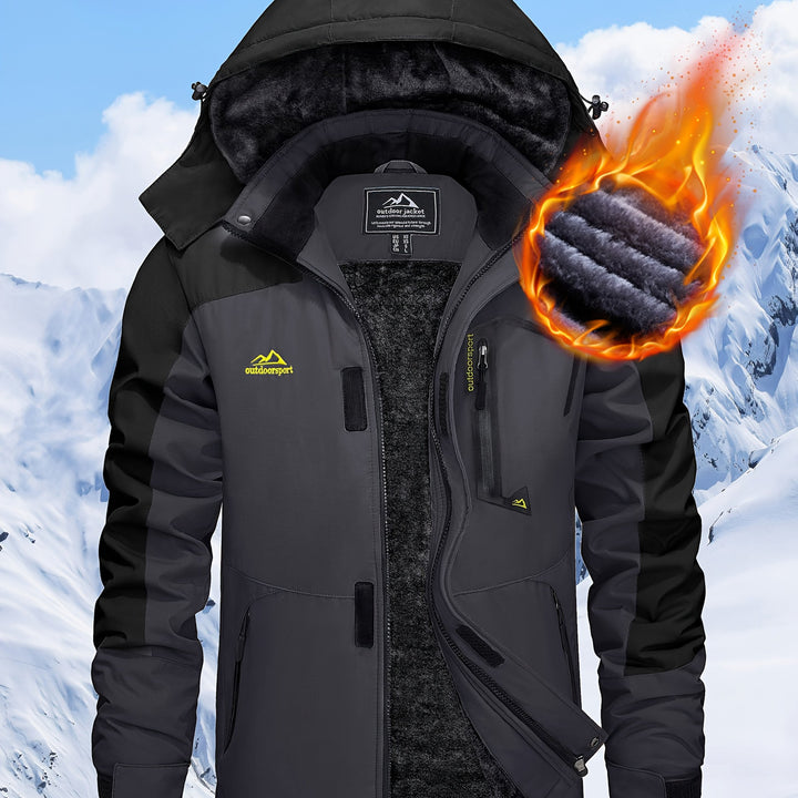 Men's Winter Warm Jackets Fleece Lined Coats Hooded Thermal Outdoor Thick Jacket Heavy Sport Hiking Jogging Camping Fishing Climbing Traveling Skiing Snowboarding Casual Parka