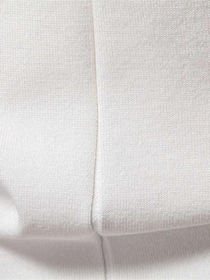 Men’s Zip Knit Polo – Contrast Trim Smart Casual Shirt