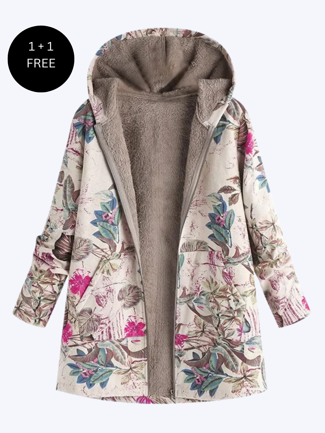 Lara™ | Printed Hooded Coat