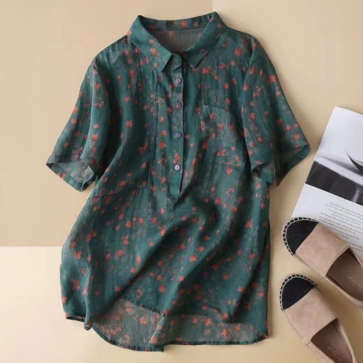 REMA ™  – Floral Half-Placket Shirt