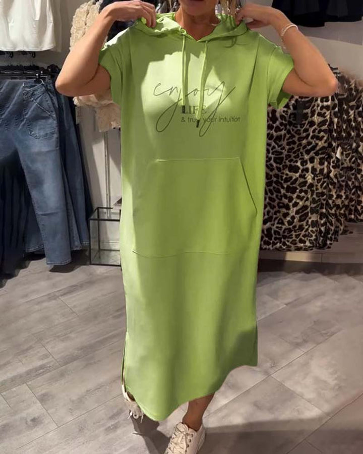 Larkshire™ - Loose dress with hood and feminine fit