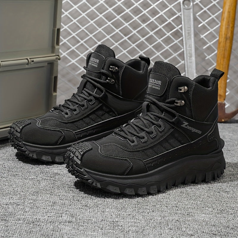 Autumn New High-Top Plus Size Casual Sports Shoes, Outdoor Hiking Boots, Comfortable Thick Sole Lightweight Casual Walking Shoes, Suitable for All-Season Daily Outdoor Activities, Walking And Travel, Mountaineering, Camping Gear