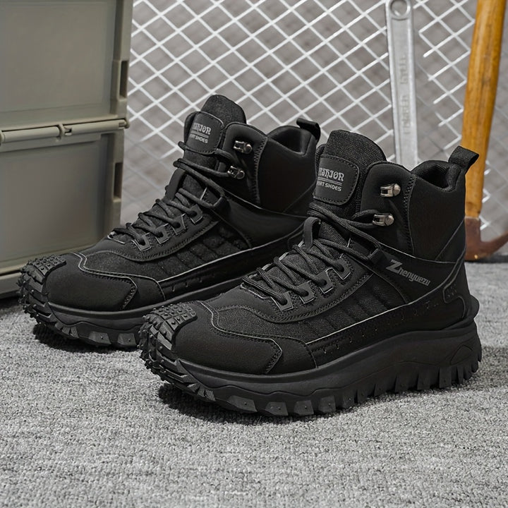 Autumn New High-Top Plus Size Casual Sports Shoes, Outdoor Hiking Boots, Comfortable Thick Sole Lightweight Casual Walking Shoes, Suitable for All-Season Daily Outdoor Activities, Walking And Travel, Mountaineering, Camping Gear