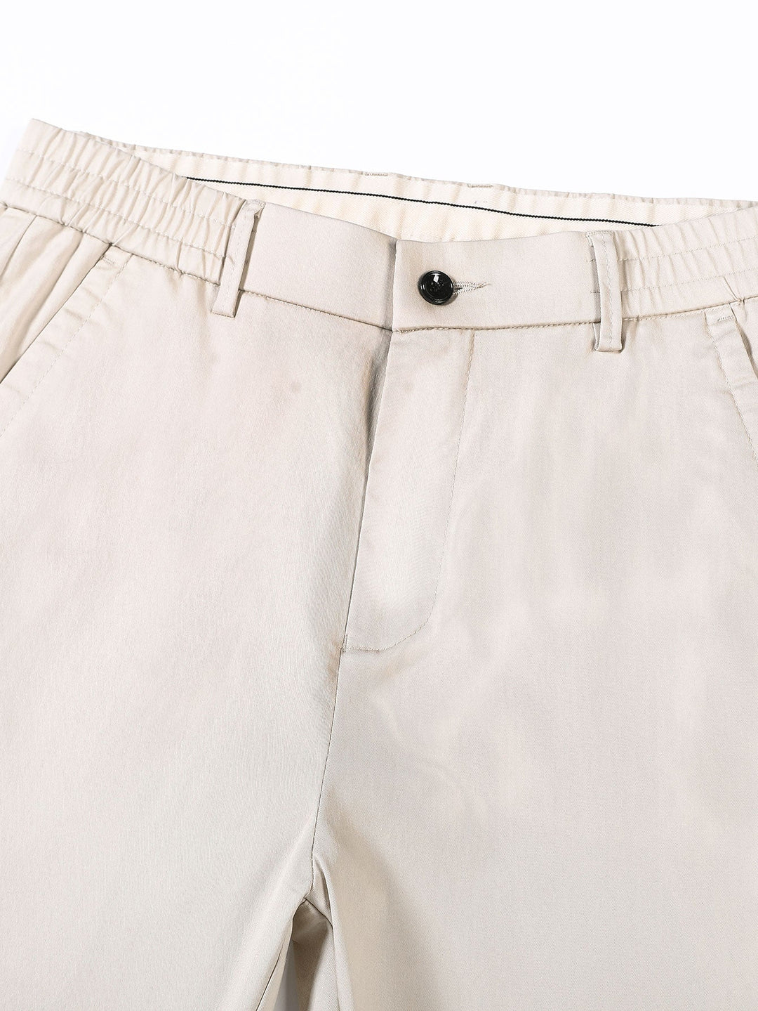 Men’s Elastic Waist Trousers – Straight Leg Pull-On Casual Pants