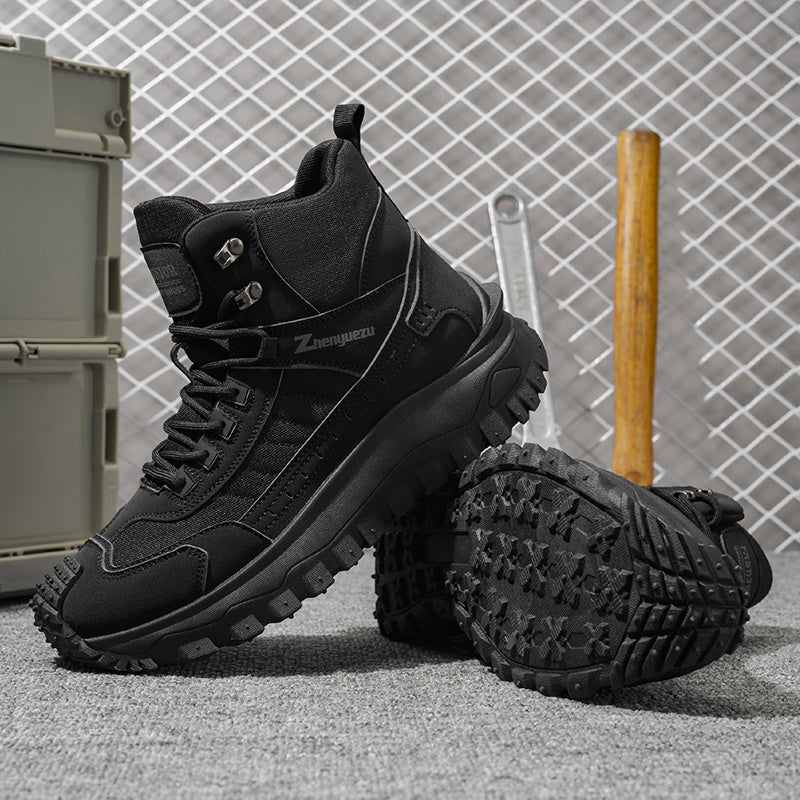 Autumn New High-Top Plus Size Casual Sports Shoes, Outdoor Hiking Boots, Comfortable Thick Sole Lightweight Casual Walking Shoes, Suitable for All-Season Daily Outdoor Activities, Walking And Travel, Mountaineering, Camping Gear