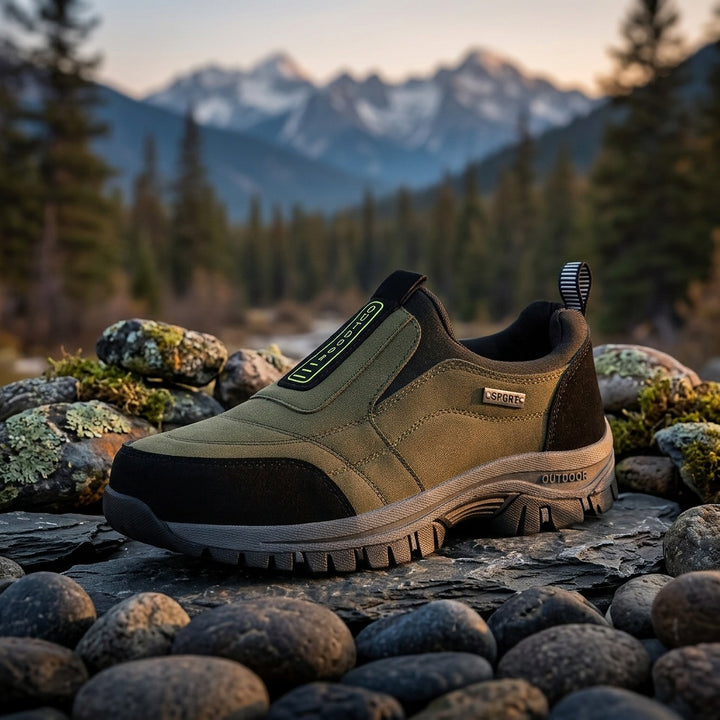 Men'S Large-sized Thick Soled Hiking Shoes | Sports, Casual Slip-On with Upper and TPR Sole, All-Season Wear