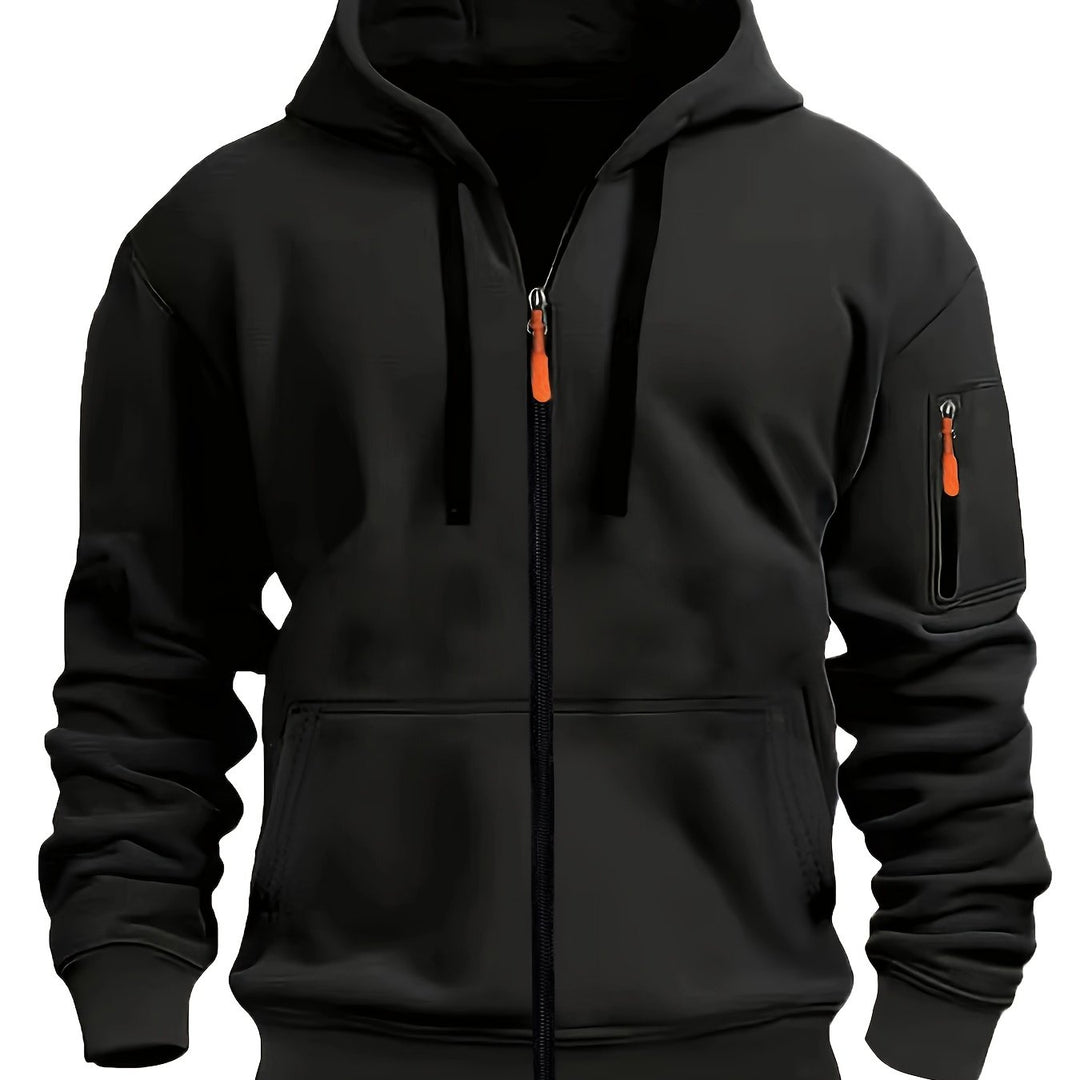 (Pearson OBM) European and American Fashion Casual Autumn/Winter Zip-Up Long Sleeve Unisex Sweatshirt for Running, Training, Outdoor Warmth, and Fitness Jacket