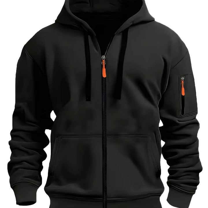 (Pearson OBM) European and American Fashion Casual Autumn/Winter Zip-Up Long Sleeve Unisex Sweatshirt for Running, Training, Outdoor Warmth, and Fitness Jacket