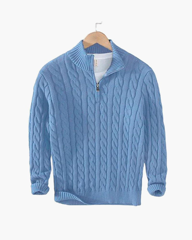 Men’s Zip Neck Jumper – Smart Casual Half-Zip Knit Sweater for Everyday Wear