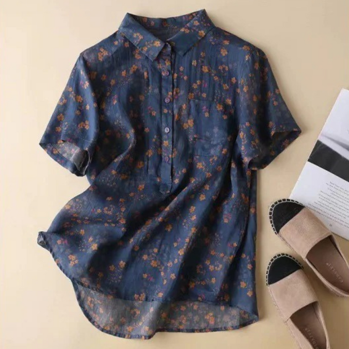REMA ™  – Floral Half-Placket Shirt