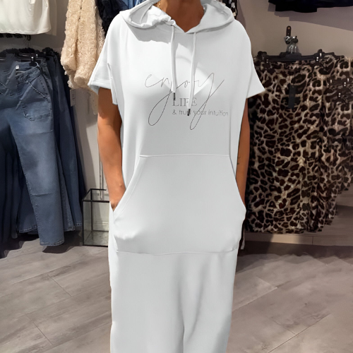 Larkshire™ - Loose dress with hood and feminine fit