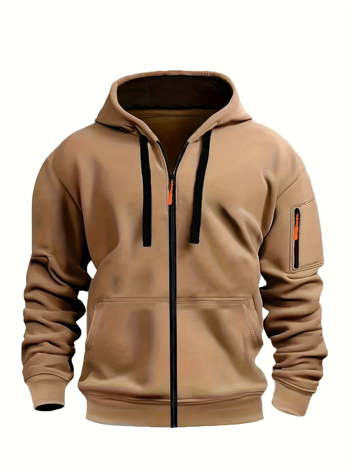 (Pearson OBM) European and American Fashion Casual Autumn/Winter Zip-Up Long Sleeve Unisex Sweatshirt for Running, Training, Outdoor Warmth, and Fitness Jacket