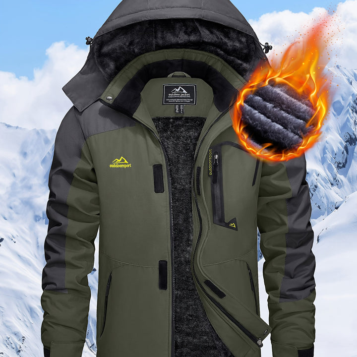 Men's Winter Warm Jackets Fleece Lined Coats Hooded Thermal Outdoor Thick Jacket Heavy Sport Hiking Jogging Camping Fishing Climbing Traveling Skiing Snowboarding Casual Parka