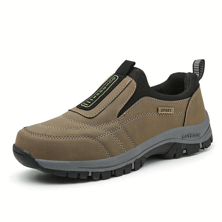 Men'S Large-sized Thick Soled Hiking Shoes | Sports, Casual Slip-On with Upper and TPR Sole, All-Season Wear