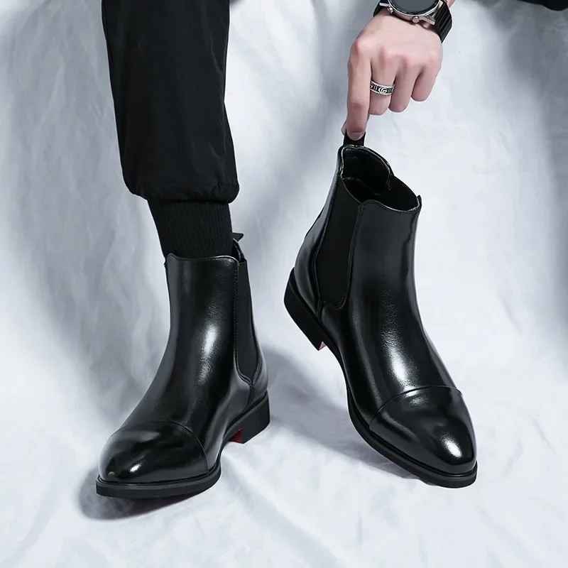 Men`s Calvino Leather Chelsea Boots