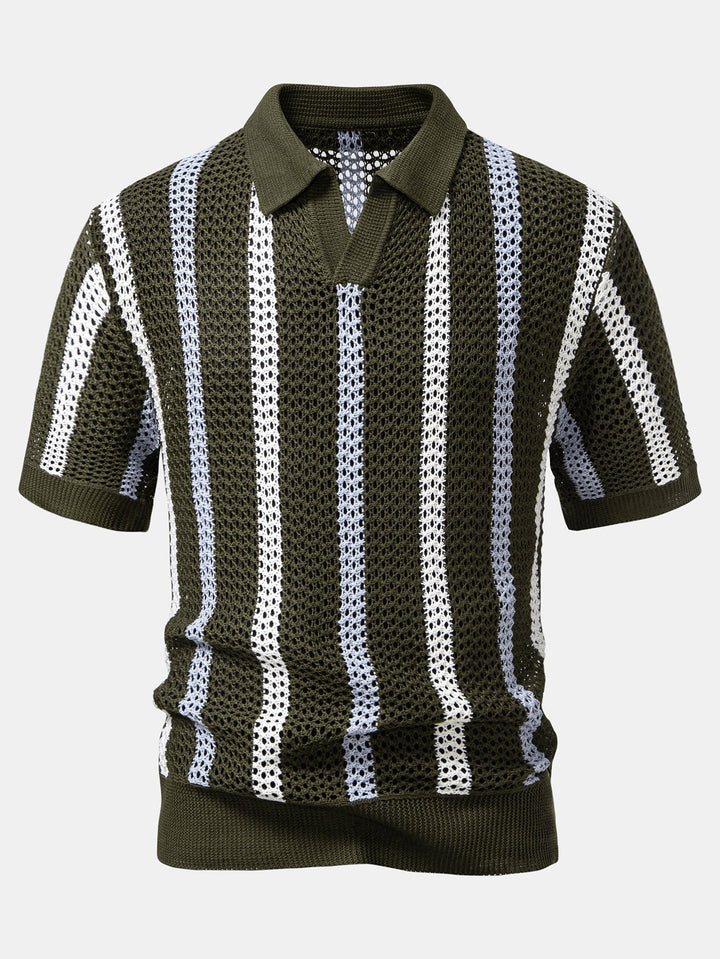 Men’s Casual Knit Polo Set