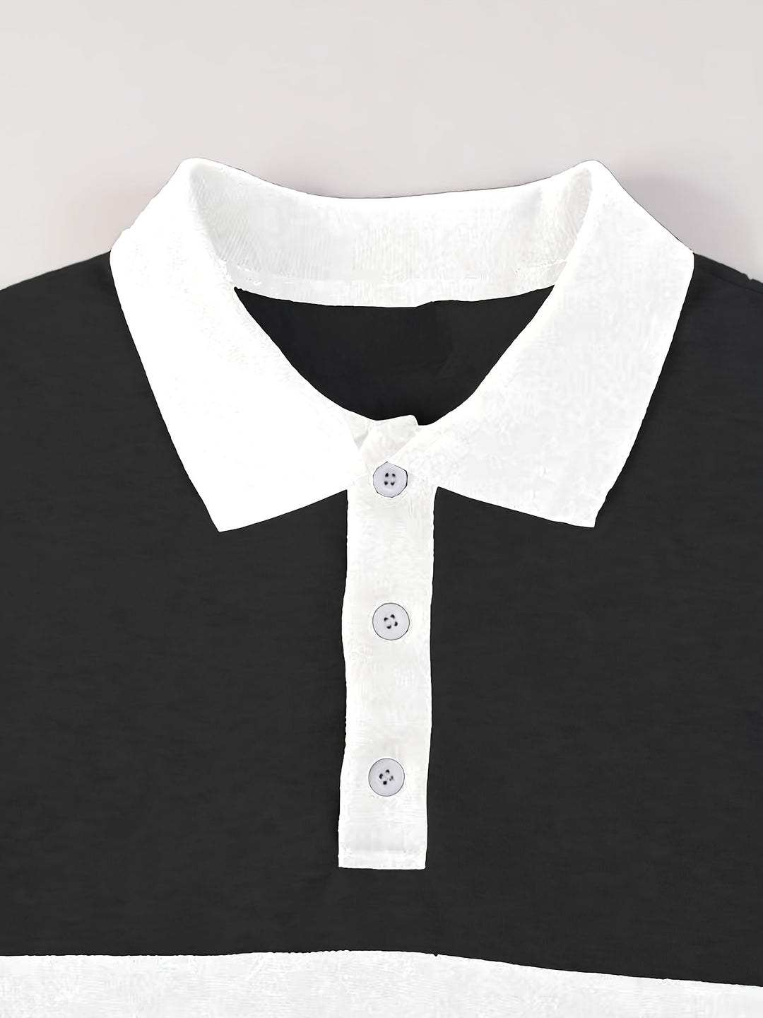 Men'S Casual POLO Shirt with Color Block Design | Button Collar, Loose Fit, Machine Washable, Ideal for Leisure And Gifts