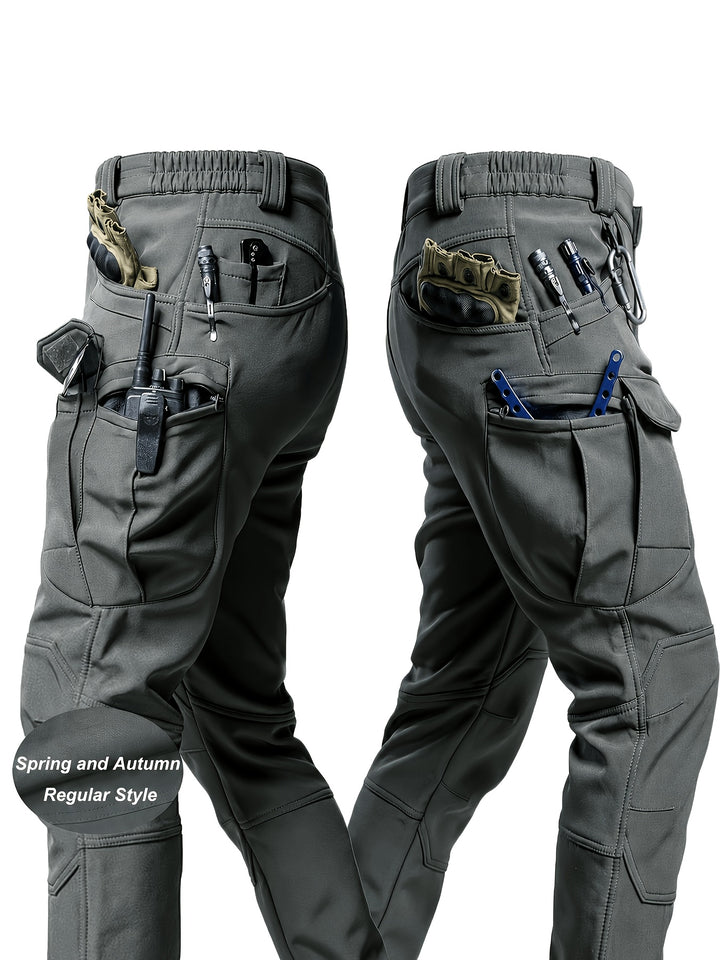 Men's Tactical Cargo Pants - Stretch Fabric with Multiple Pockets, Regular Fit, Machine Washable - Elastic Waist for Everyday Comfort - Durable Outdoor Hiking and Casual Workwear - Casual Cargo Pants