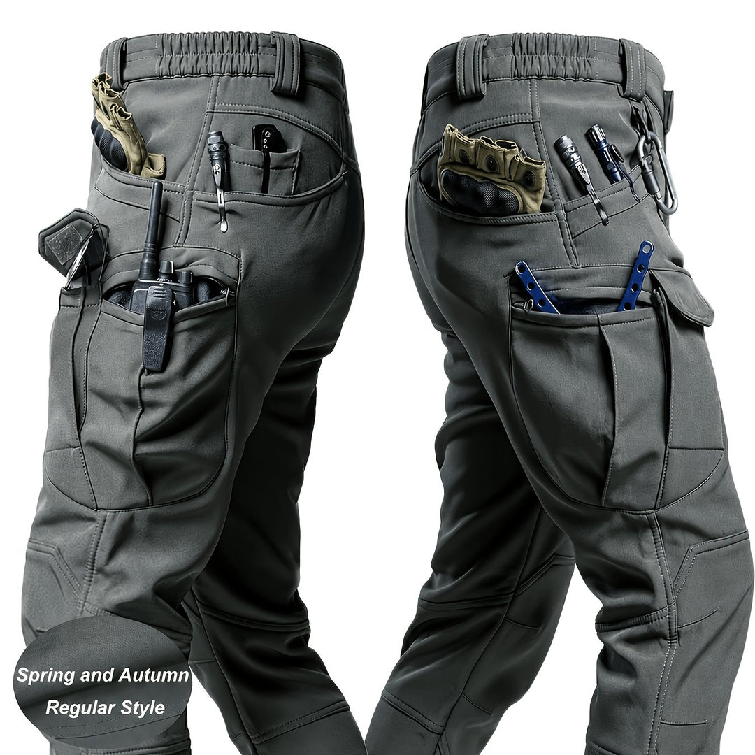 Men's Tactical Cargo Pants - Stretch Fabric with Multiple Pockets, Regular Fit, Machine Washable - Elastic Waist for Everyday Comfort - Durable Outdoor Hiking and Casual Workwear - Casual Cargo Pants