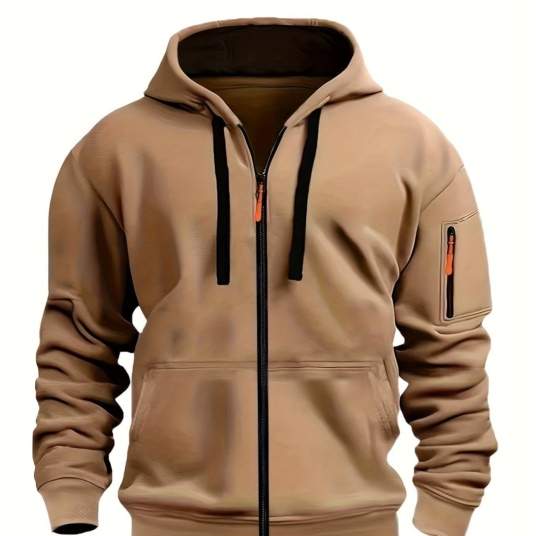 (Pearson OBM) European and American Fashion Casual Autumn/Winter Zip-Up Long Sleeve Unisex Sweatshirt for Running, Training, Outdoor Warmth, and Fitness Jacket