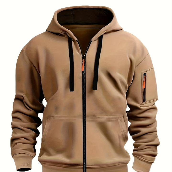 (Pearson OBM) European and American Fashion Casual Autumn/Winter Zip-Up Long Sleeve Unisex Sweatshirt for Running, Training, Outdoor Warmth, and Fitness Jacket