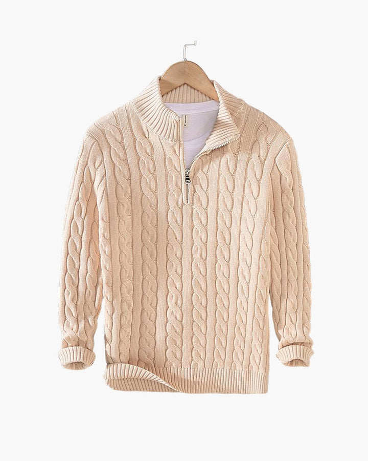 Men’s Zip Neck Jumper – Smart Casual Half-Zip Knit Sweater for Everyday Wear