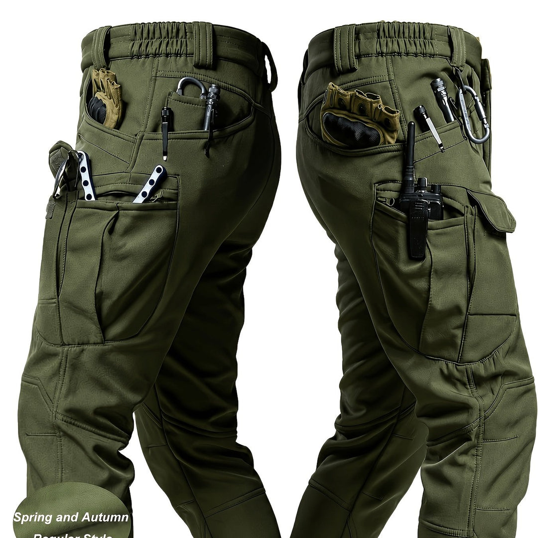 Men's Tactical Cargo Pants - Stretch Fabric with Multiple Pockets, Regular Fit, Machine Washable - Elastic Waist for Everyday Comfort - Durable Outdoor Hiking and Casual Workwear - Casual Cargo Pants