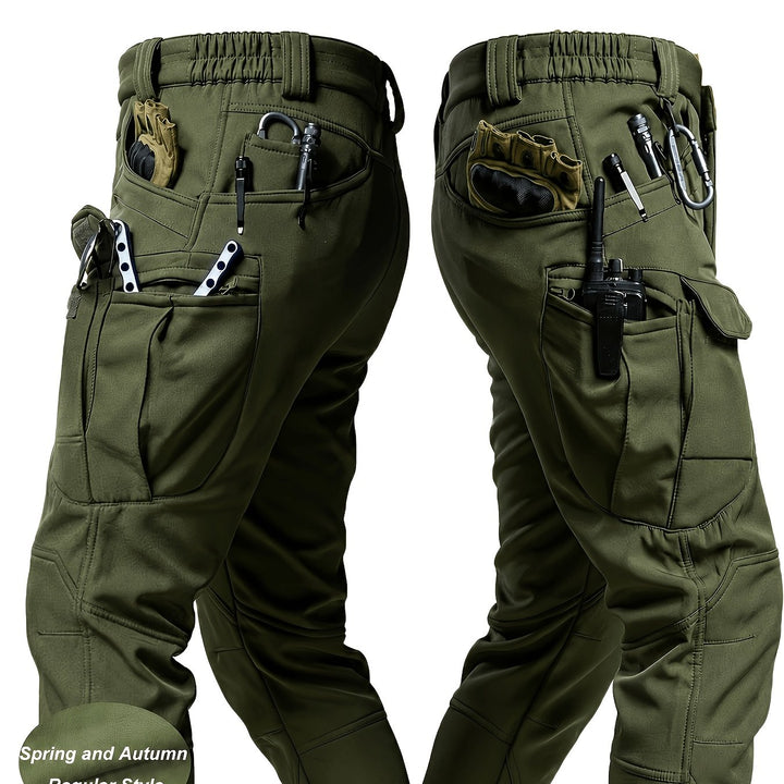 Men's Tactical Cargo Pants - Stretch Fabric with Multiple Pockets, Regular Fit, Machine Washable - Elastic Waist for Everyday Comfort - Durable Outdoor Hiking and Casual Workwear - Casual Cargo Pants