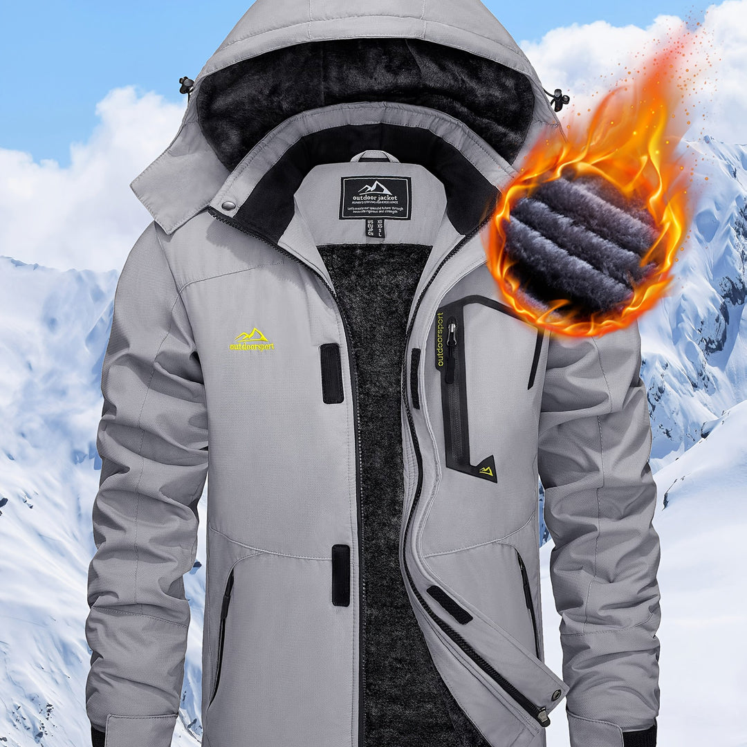 Men's Winter Warm Jackets Fleece Lined Coats Hooded Thermal Outdoor Thick Jacket Heavy Sport Hiking Jogging Camping Fishing Climbing Traveling Skiing Snowboarding Casual Parka