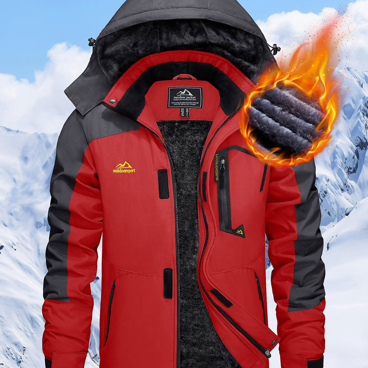 Men's Winter Warm Jackets Fleece Lined Coats Hooded Thermal Outdoor Thick Jacket Heavy Sport Hiking Jogging Camping Fishing Climbing Traveling Skiing Snowboarding Casual Parka