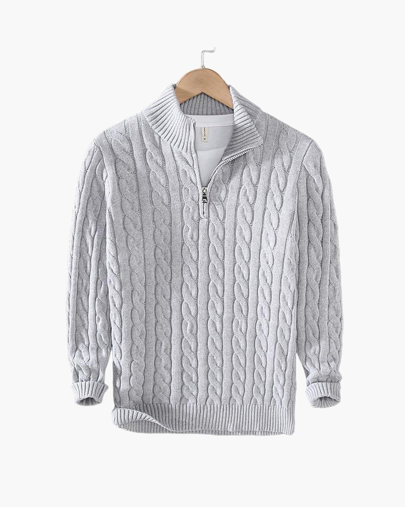 Men’s Zip Neck Jumper – Smart Casual Half-Zip Knit Sweater for Everyday Wear
