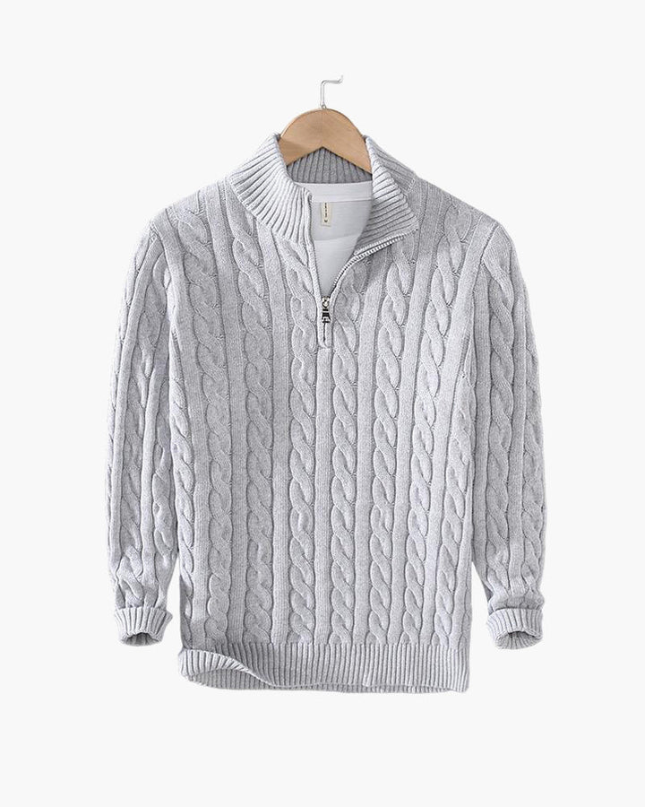 Men’s Zip Neck Jumper – Smart Casual Half-Zip Knit Sweater for Everyday Wear