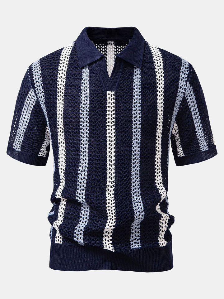 Men’s Casual Knit Polo Set