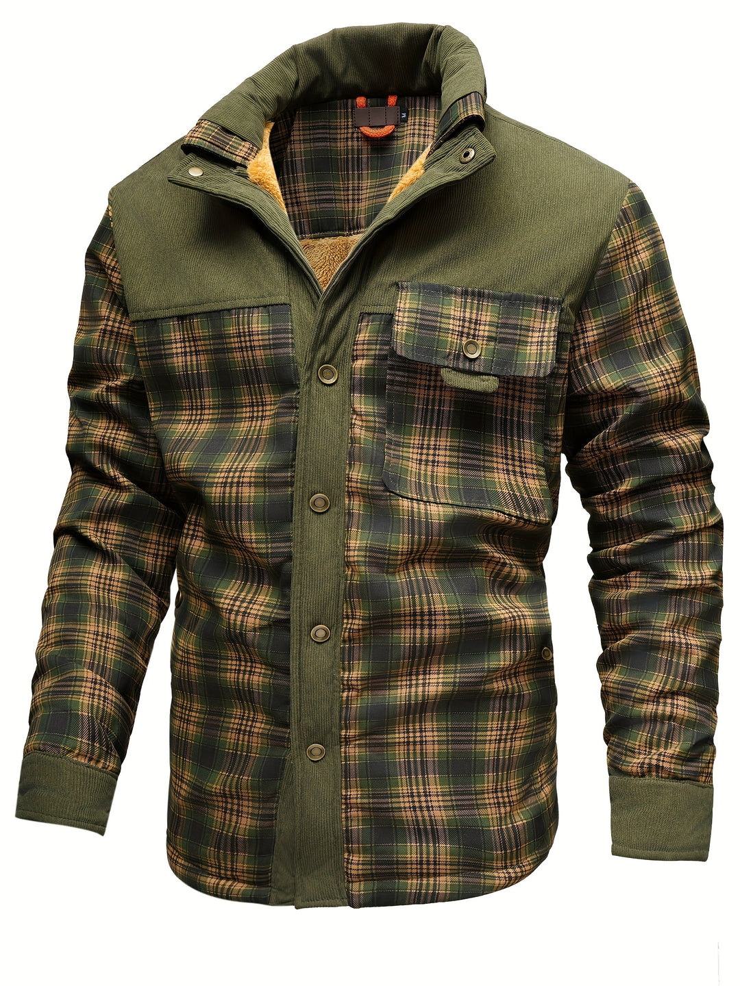Men’s Fleece-Lined Plaid Jacket