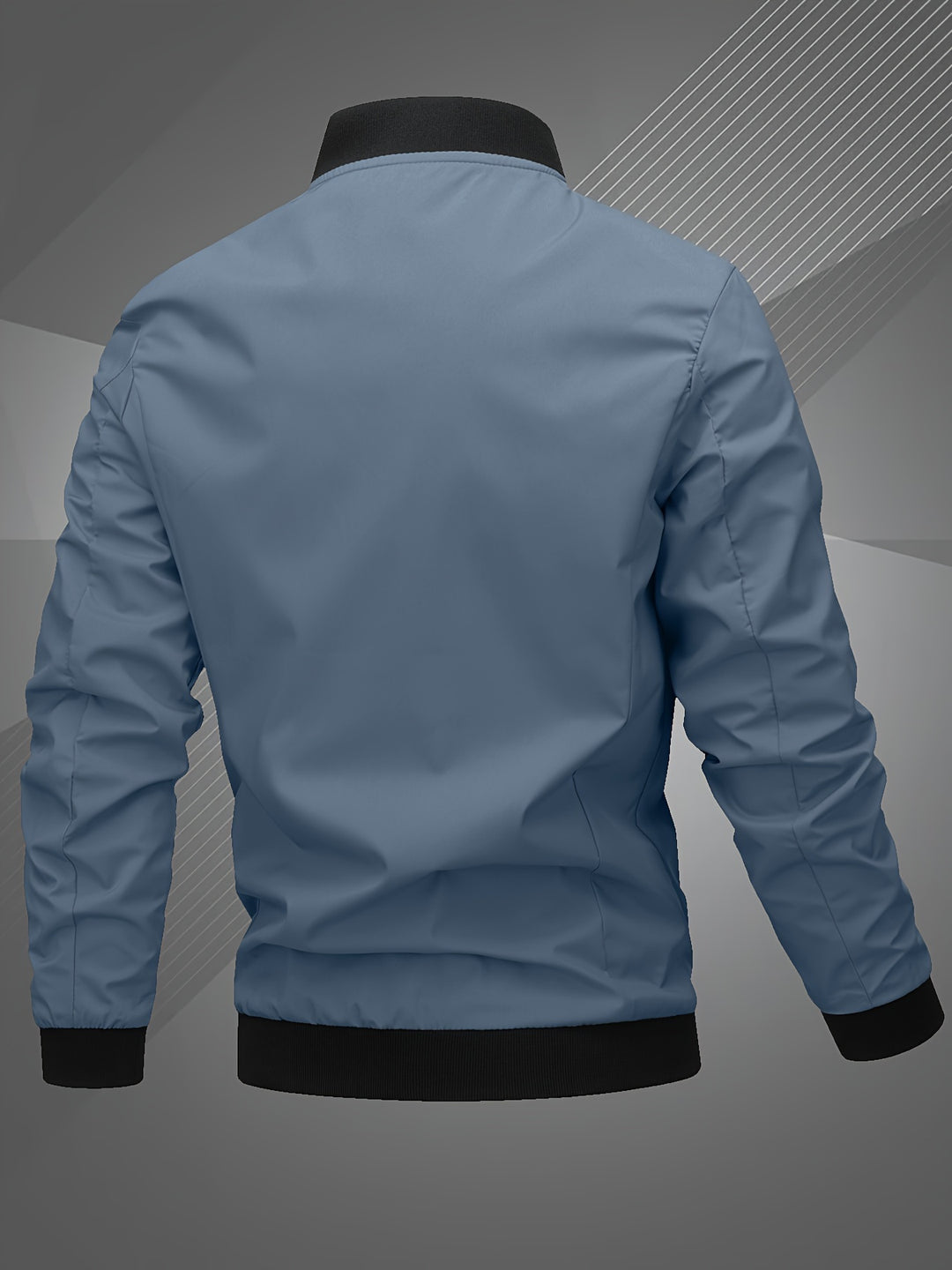Men'S Letter Embroidered Jacket, Casual Outerwear, Spring, Autumn, Winter Fashion Coat, Suitable for Daily, Home, Outdoor, And Work Occasions