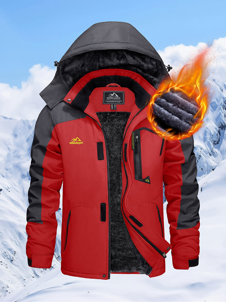 Men's Winter Warm Jackets Fleece Lined Coats Hooded Thermal Outdoor Thick Jacket Heavy Sport Hiking Jogging Camping Fishing Climbing Traveling Skiing Snowboarding Casual Parka