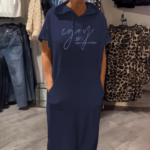 Larkshire™ - Loose dress with hood and feminine fit