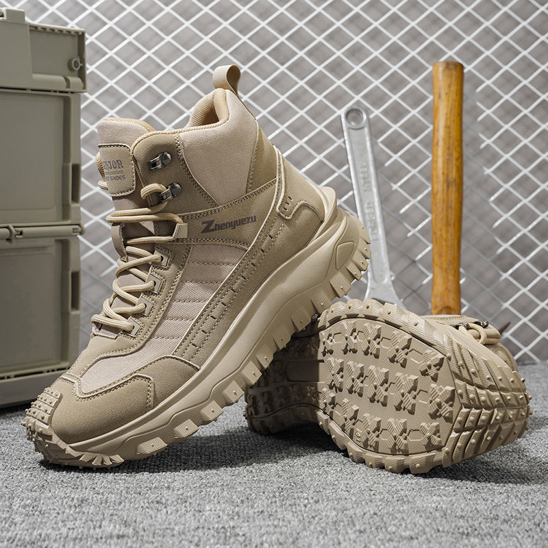 Autumn New High-Top Plus Size Casual Sports Shoes, Outdoor Hiking Boots, Comfortable Thick Sole Lightweight Casual Walking Shoes, Suitable for All-Season Daily Outdoor Activities, Walking And Travel, Mountaineering, Camping Gear