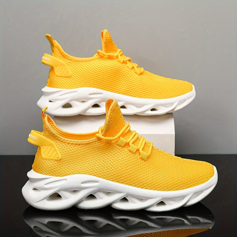 [Men's Running Shoes] Men's Lightweight Breathable Mesh Running Shoes - Large Size Fashion Casual Sports Shoes
