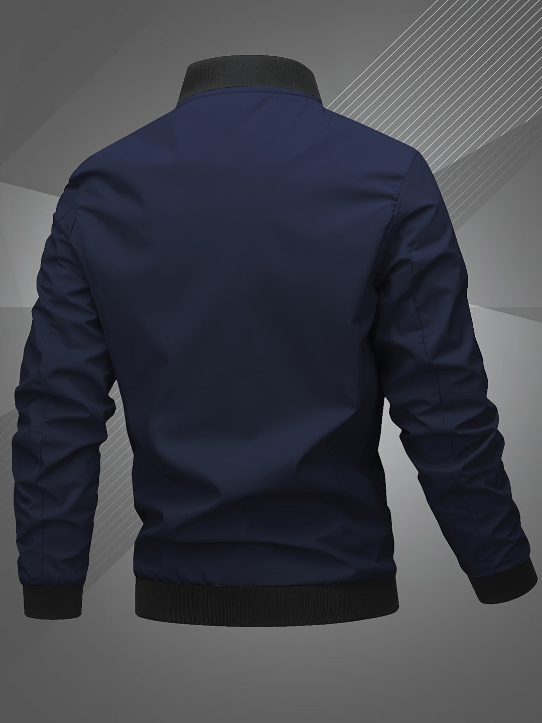 Men'S Letter Embroidered Jacket, Casual Outerwear, Spring, Autumn, Winter Fashion Coat, Suitable for Daily, Home, Outdoor, And Work Occasions