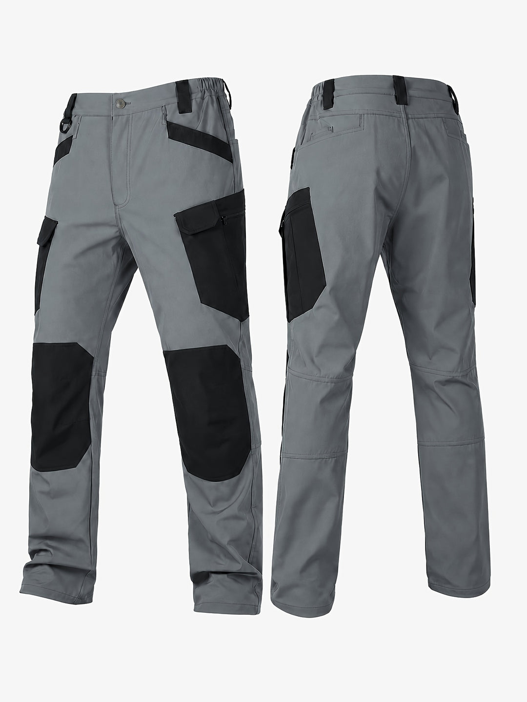 Men's Tactical Cargo Pants - Stretch Fabric with Multiple Pockets, Regular Fit, Machine Washable - Elastic Waist for Everyday Comfort - Durable Outdoor Hiking and Casual Workwear - Casual Cargo Pants