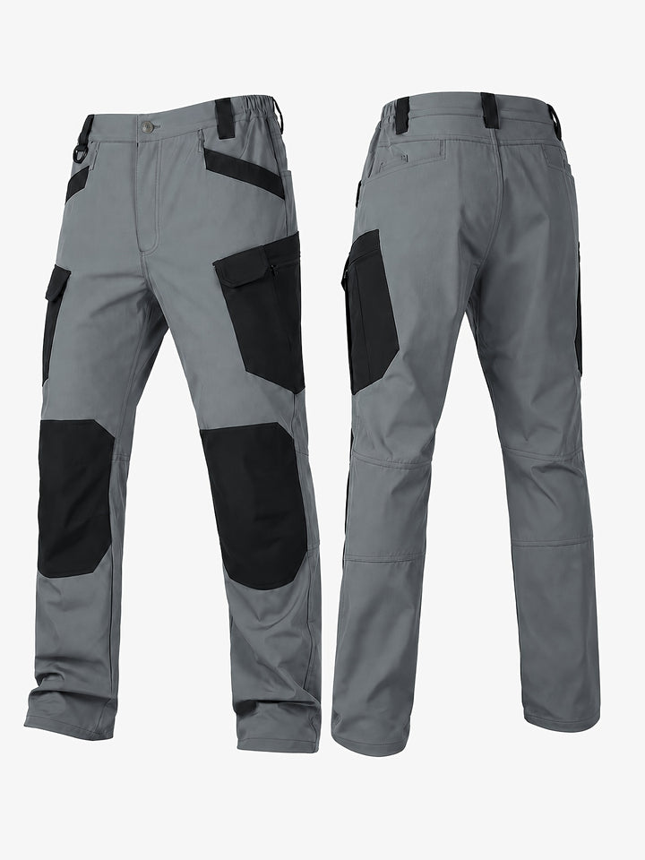 Men's Tactical Cargo Pants - Stretch Fabric with Multiple Pockets, Regular Fit, Machine Washable - Elastic Waist for Everyday Comfort - Durable Outdoor Hiking and Casual Workwear - Casual Cargo Pants