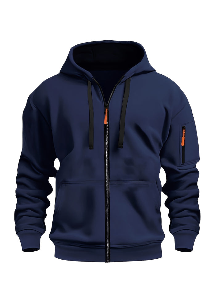 (Pearson OBM) European and American Fashion Casual Autumn/Winter Zip-Up Long Sleeve Unisex Sweatshirt for Running, Training, Outdoor Warmth, and Fitness Jacket