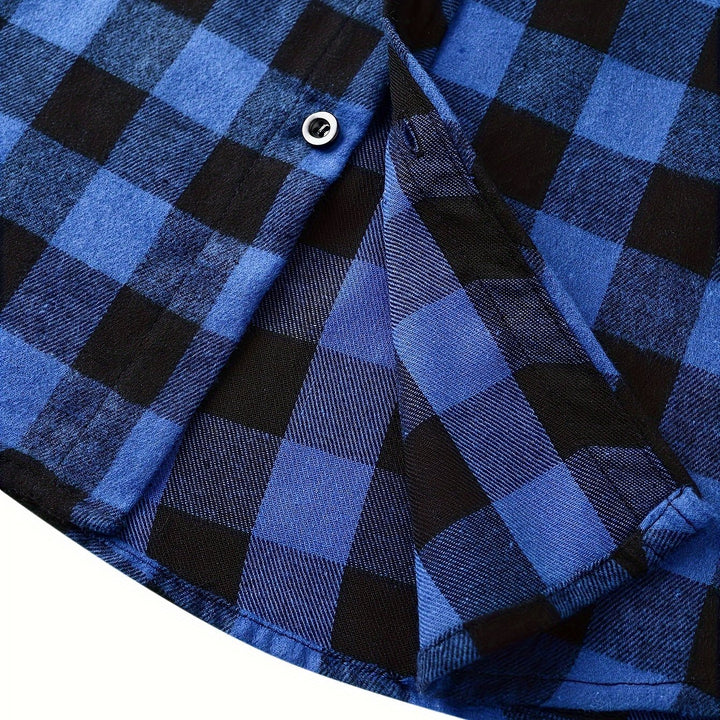 [Men's Plaid Hooded Shirt] Men's Fashion Hooded Plaid Trendy Shirt Hooded Plaid Sweatshirt - Autumn/Winter Essentials - New Season