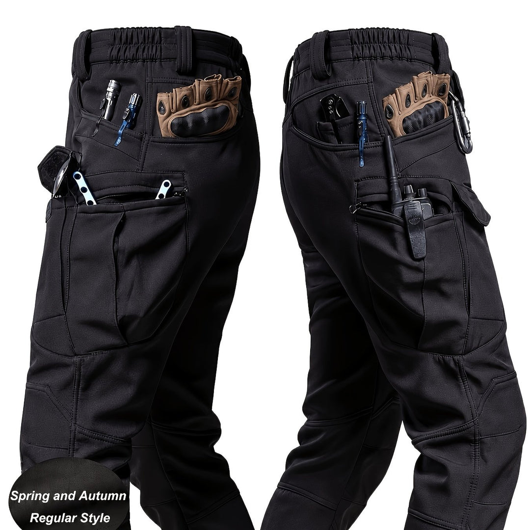 Men's Tactical Cargo Pants - Stretch Fabric with Multiple Pockets, Regular Fit, Machine Washable - Elastic Waist for Everyday Comfort - Durable Outdoor Hiking and Casual Workwear - Casual Cargo Pants