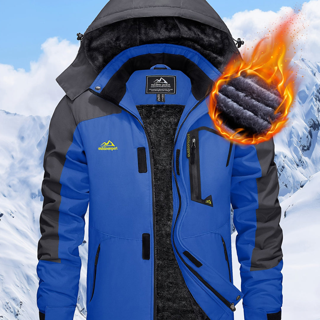 Men's Winter Warm Jackets Fleece Lined Coats Hooded Thermal Outdoor Thick Jacket Heavy Sport Hiking Jogging Camping Fishing Climbing Traveling Skiing Snowboarding Casual Parka