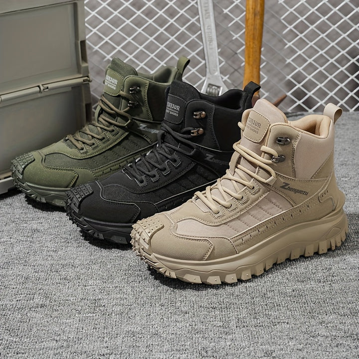 Autumn New High-Top Plus Size Casual Sports Shoes, Outdoor Hiking Boots, Comfortable Thick Sole Lightweight Casual Walking Shoes, Suitable for All-Season Daily Outdoor Activities, Walking And Travel, Mountaineering, Camping Gear