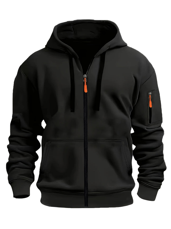 (Pearson OBM) European and American Fashion Casual Autumn/Winter Zip-Up Long Sleeve Unisex Sweatshirt for Running, Training, Outdoor Warmth, and Fitness Jacket